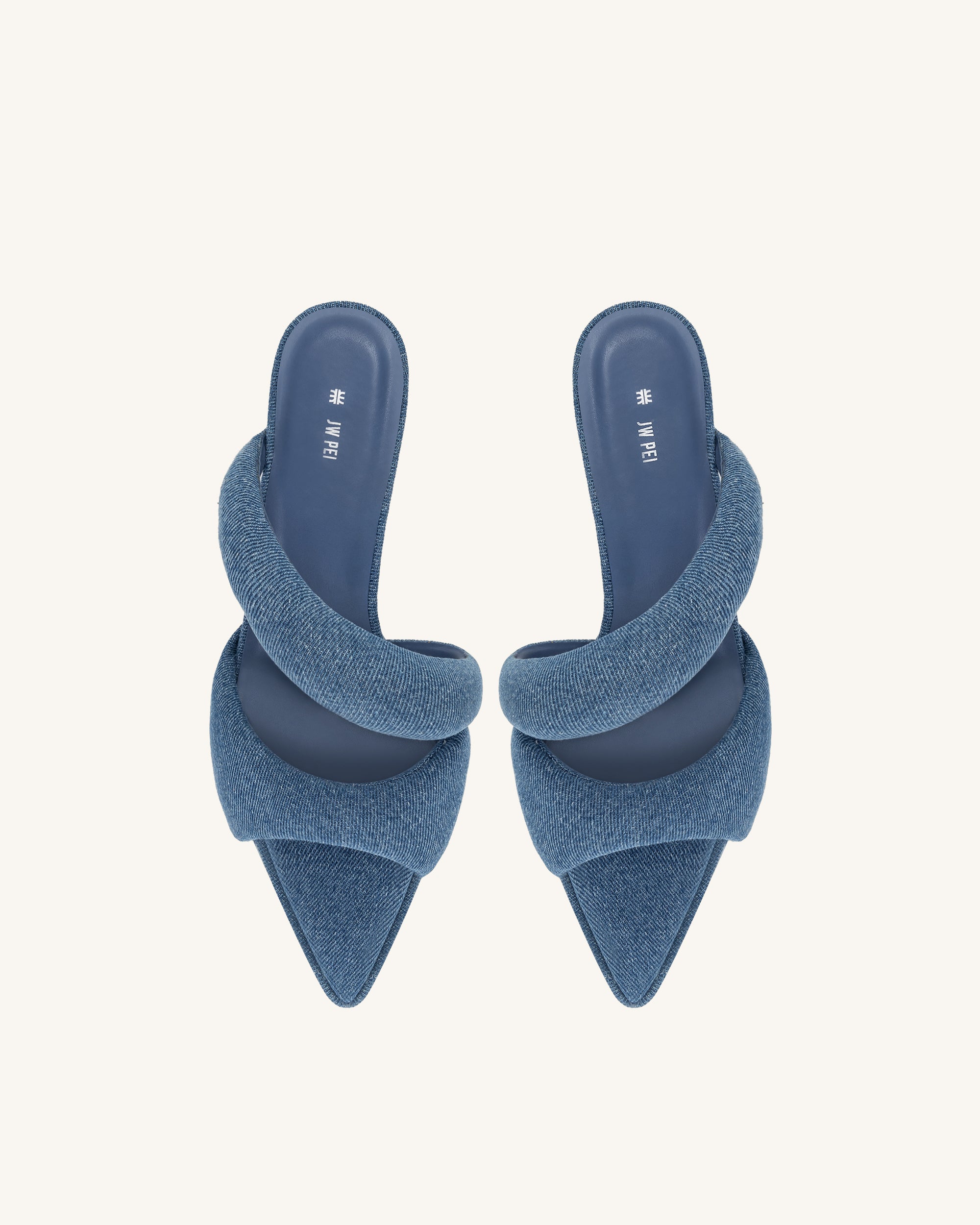 Denim mules hot sale