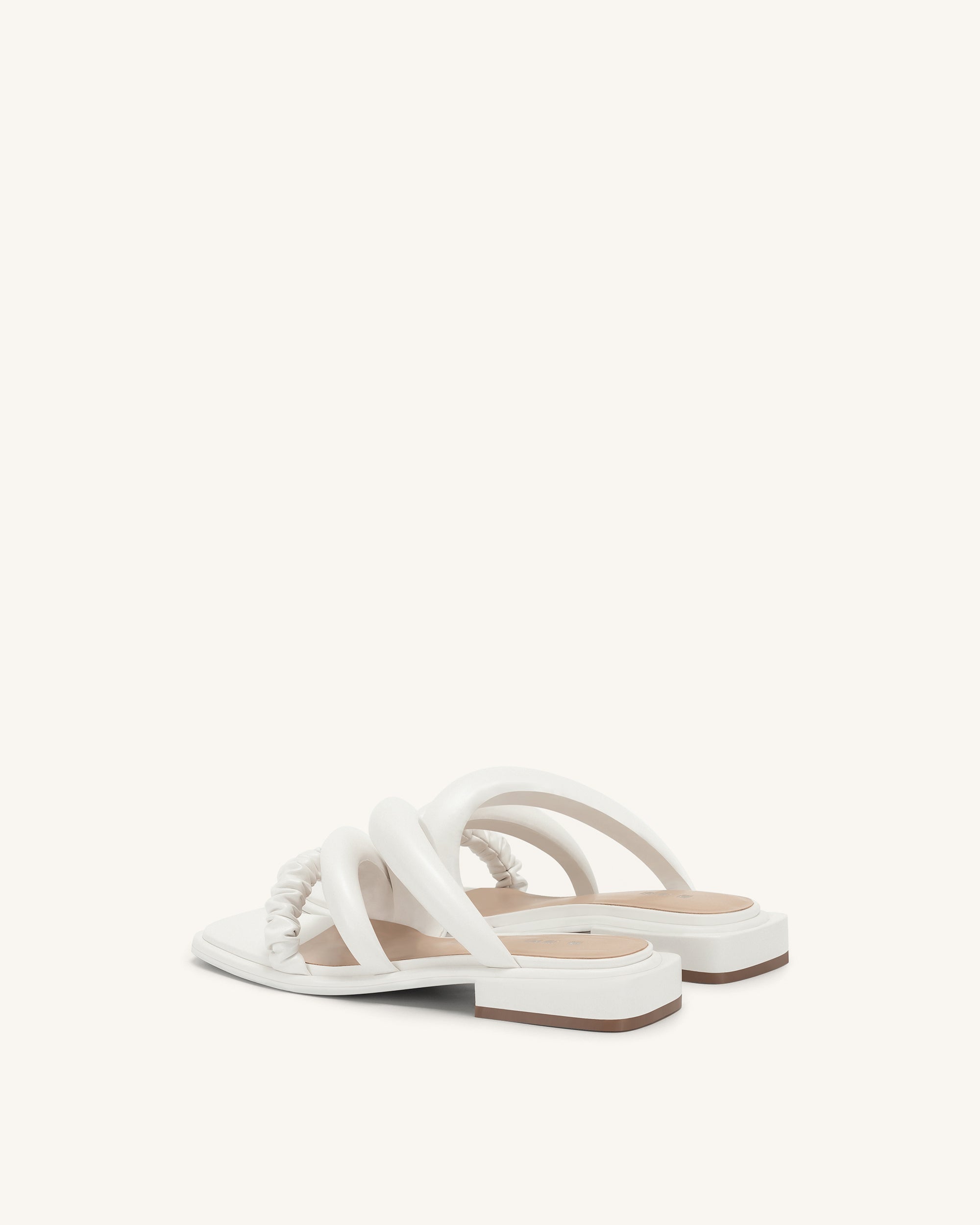 Jada Flat Mule - White - JW PEI