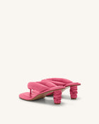 Talia Puffed Sandal - Rose Red