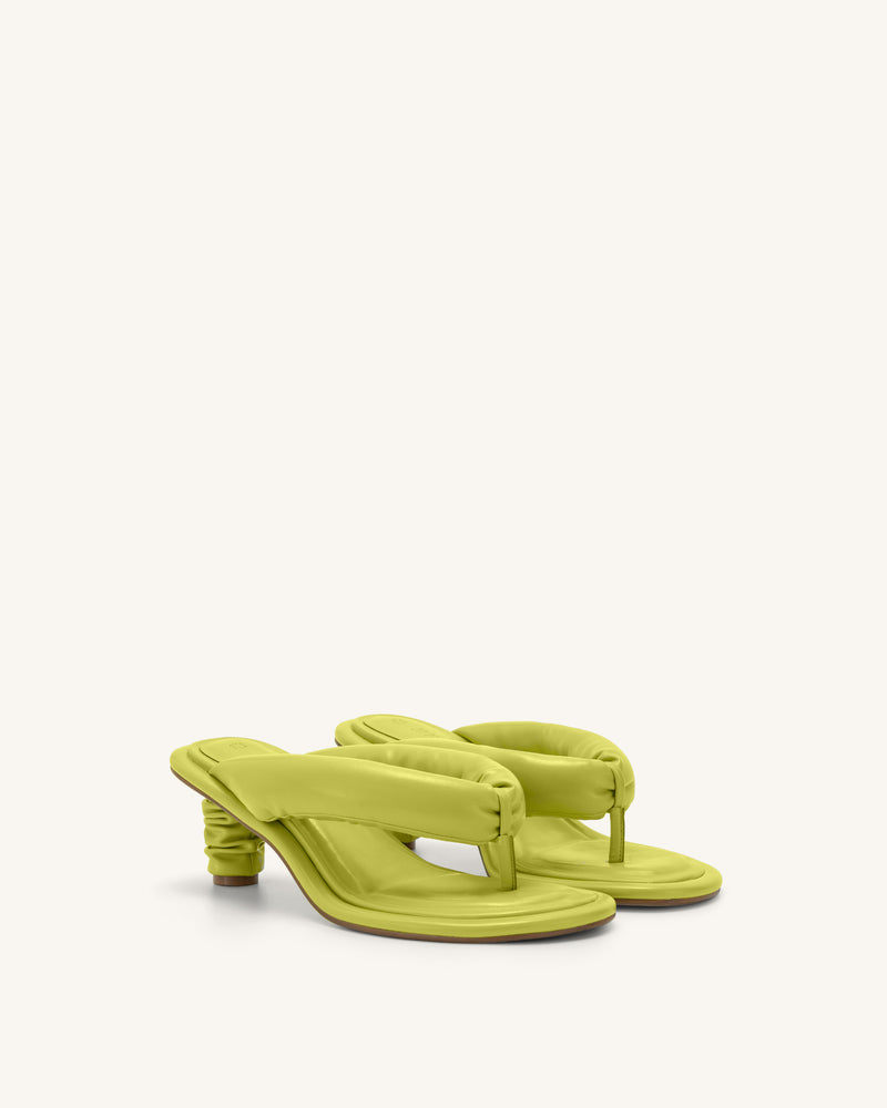 Talia Puffed Sandal - Lime Green