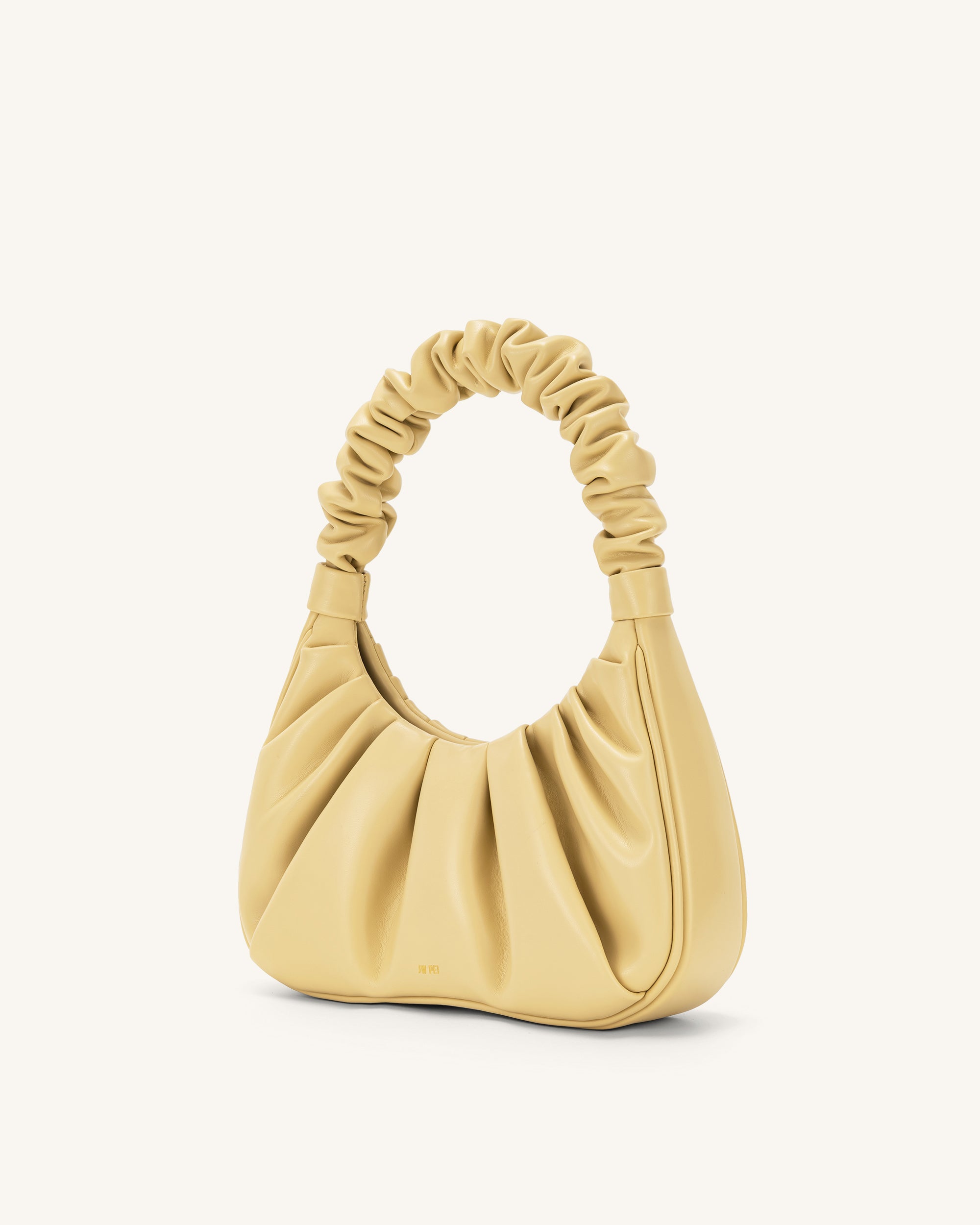 Gabbi Ruched Hobo Handbag - Butter