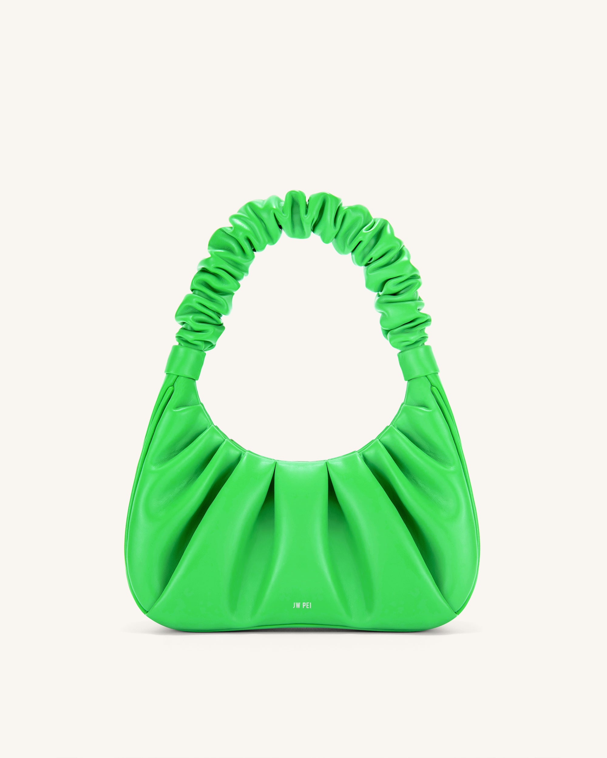 JW PEI Vegan Leather Gabbi Ruched Hobo Handbag - NUTELLA Color