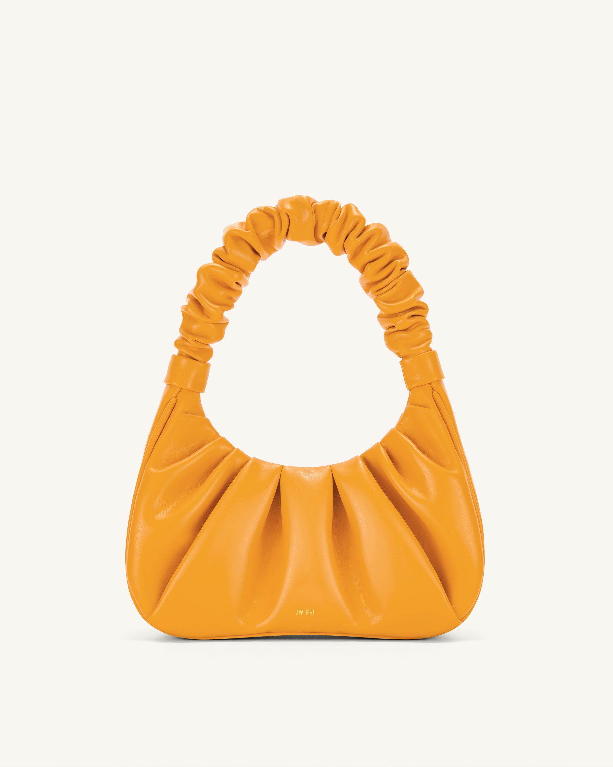 Gabbi Ruched Hobo Handbag - Candied Orange