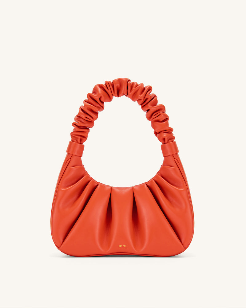 Gabbi Ruched Hobo Handbag - Scarlet