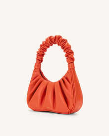 Gabbi Ruched Hobo Handbag - Scarlet