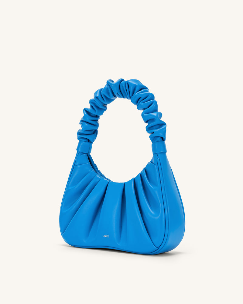 Gabbi Ruched Hobo Handbag - Lake Blue