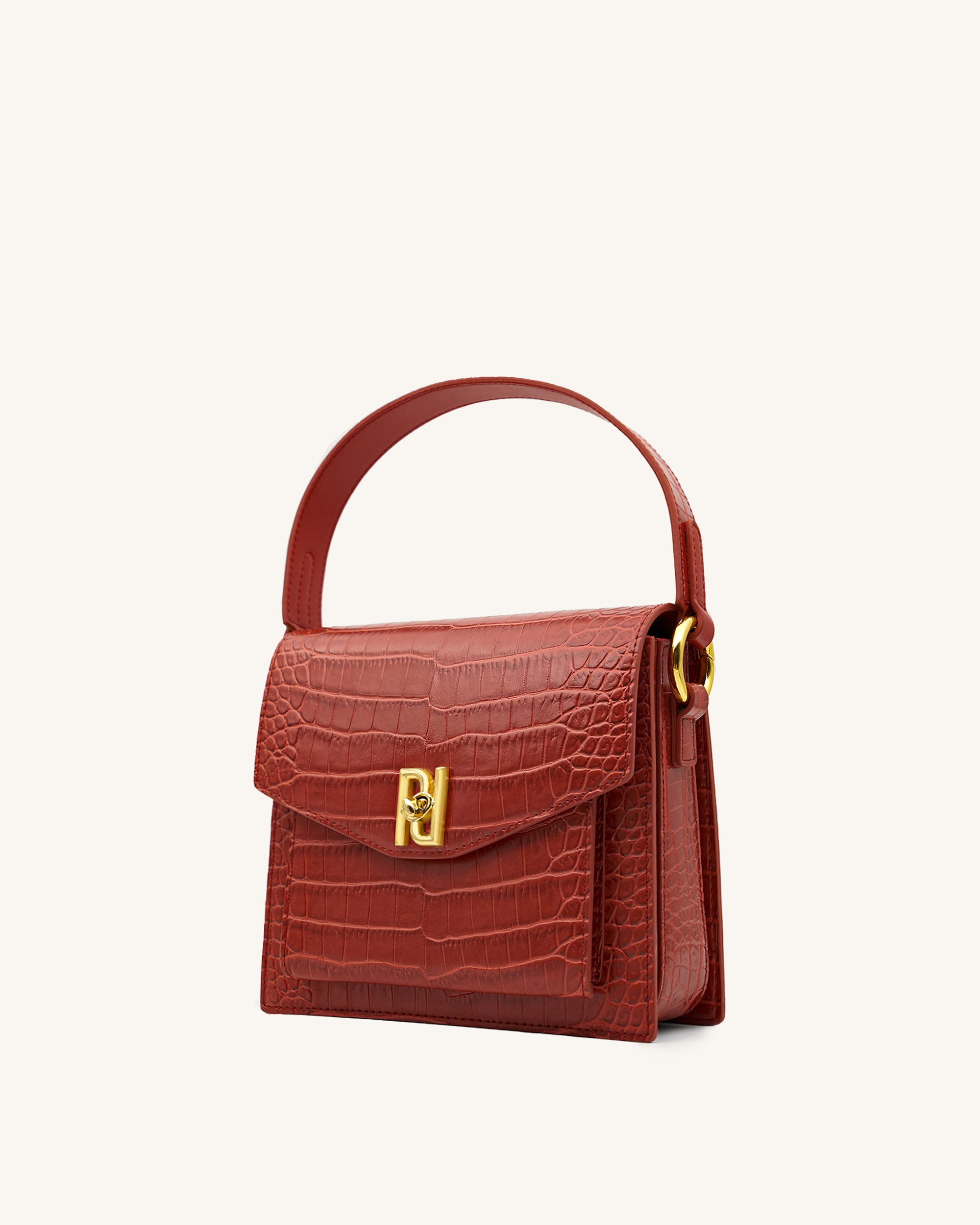 Lucy Bag -  Wine Red Croc