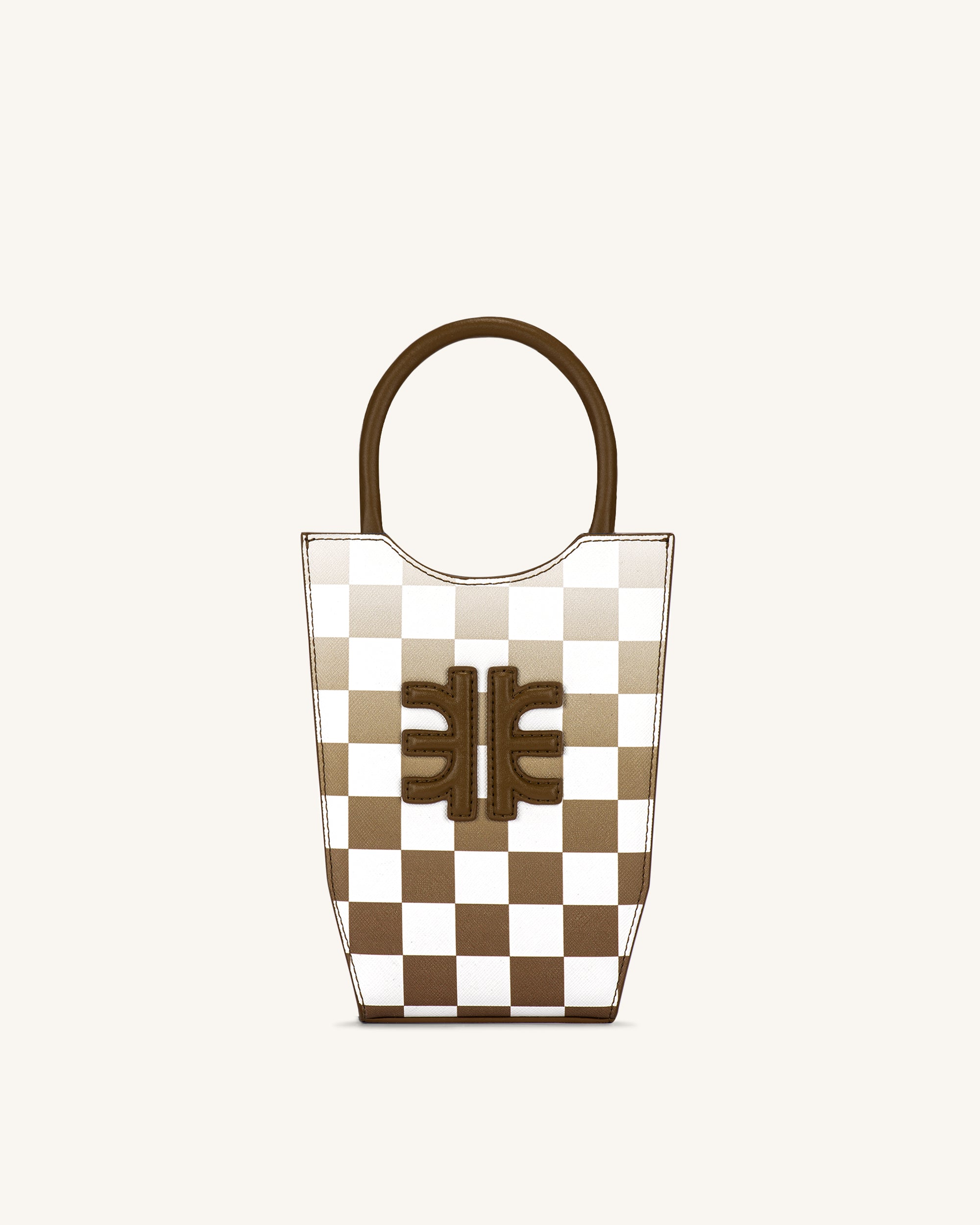 FEI Checkerboard Mini Tote Bag - Black & White - Fashion Women Vegan Bag Online Shopping - JW Pei