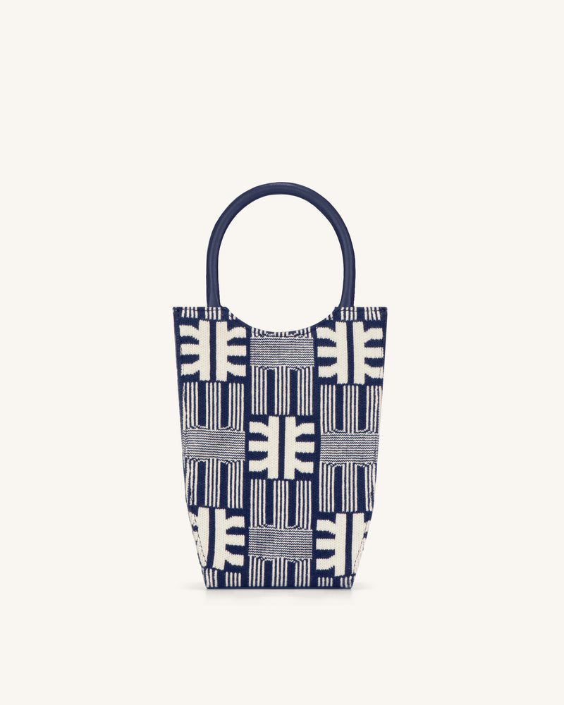 FEI Jacquard Knit Phone Bag - Navy