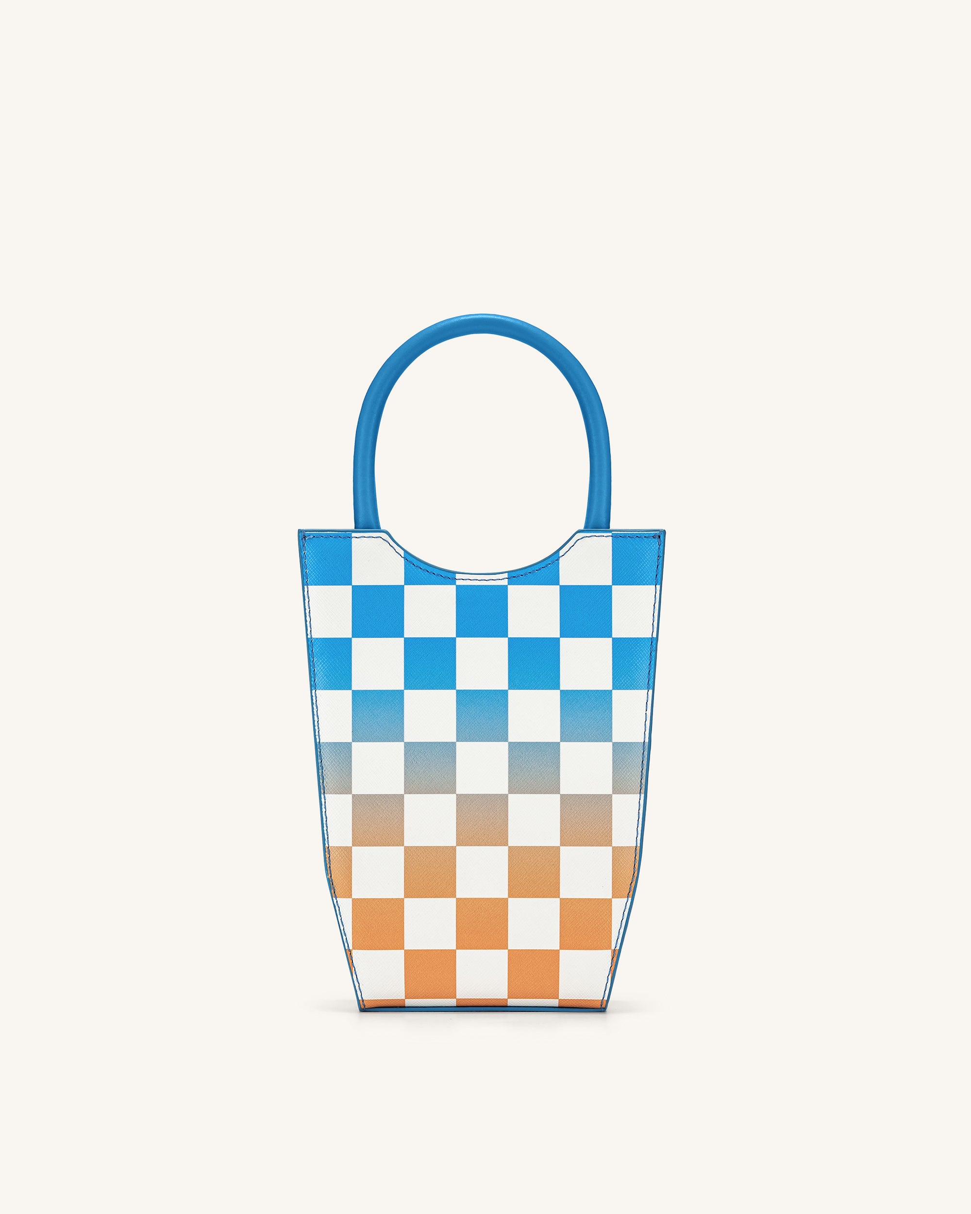 FEI Gradient Checkerboard Phone Bag - Lake Blue & Orange