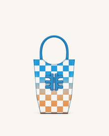 FEI Gradient Checkerboard Phone Bag - Lake Blue & Orange