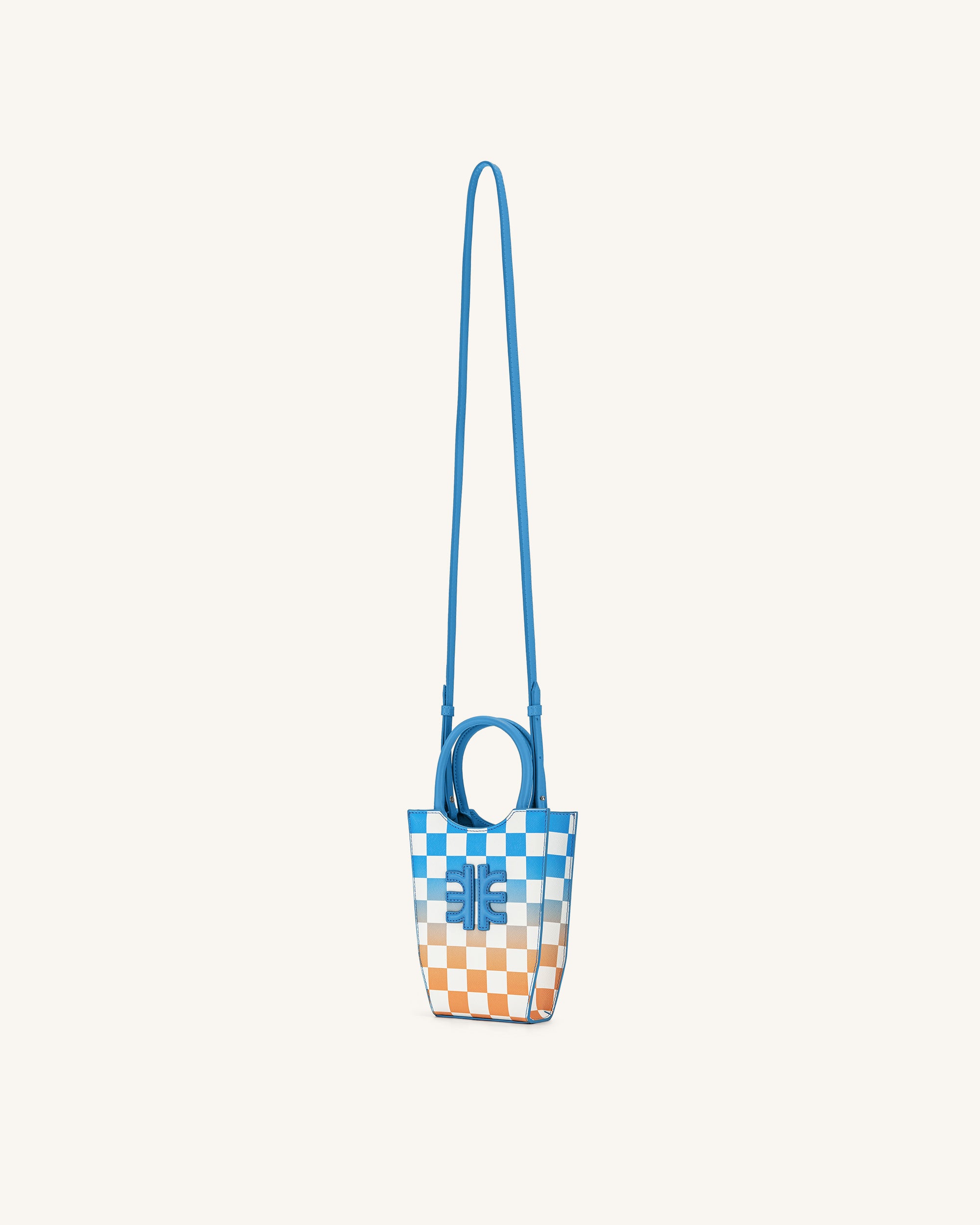 FEI Gradient Checkerboard Phone Bag - Lake Blue & Orange