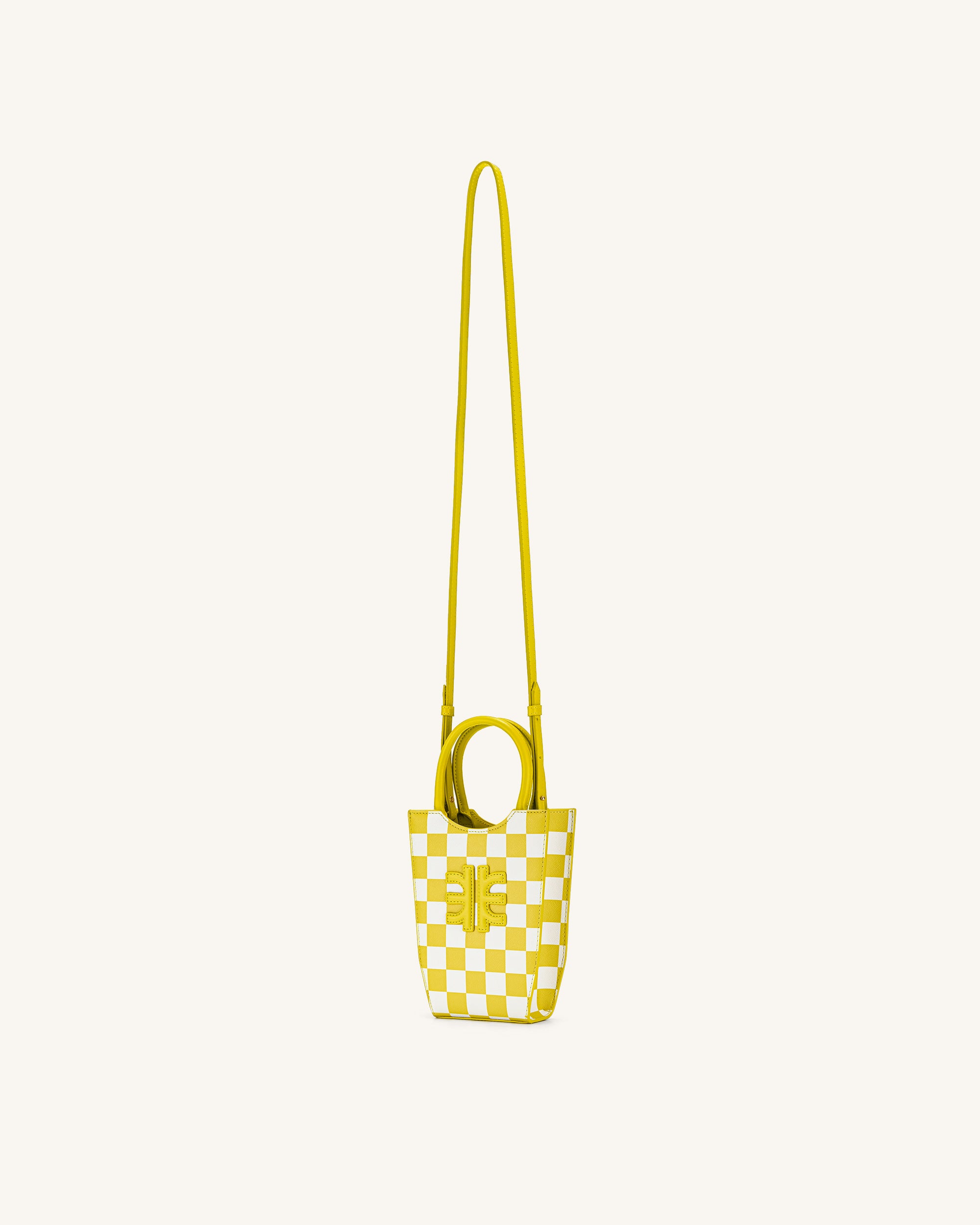 FEI Checkerboard Phone Bag - Yellow & White