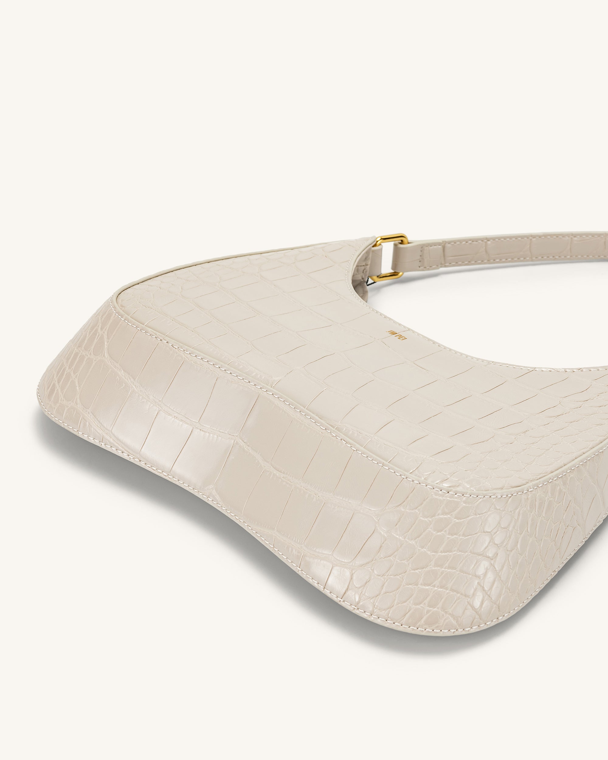 Ruby Shoulder Bag - White Croc - JW PEI