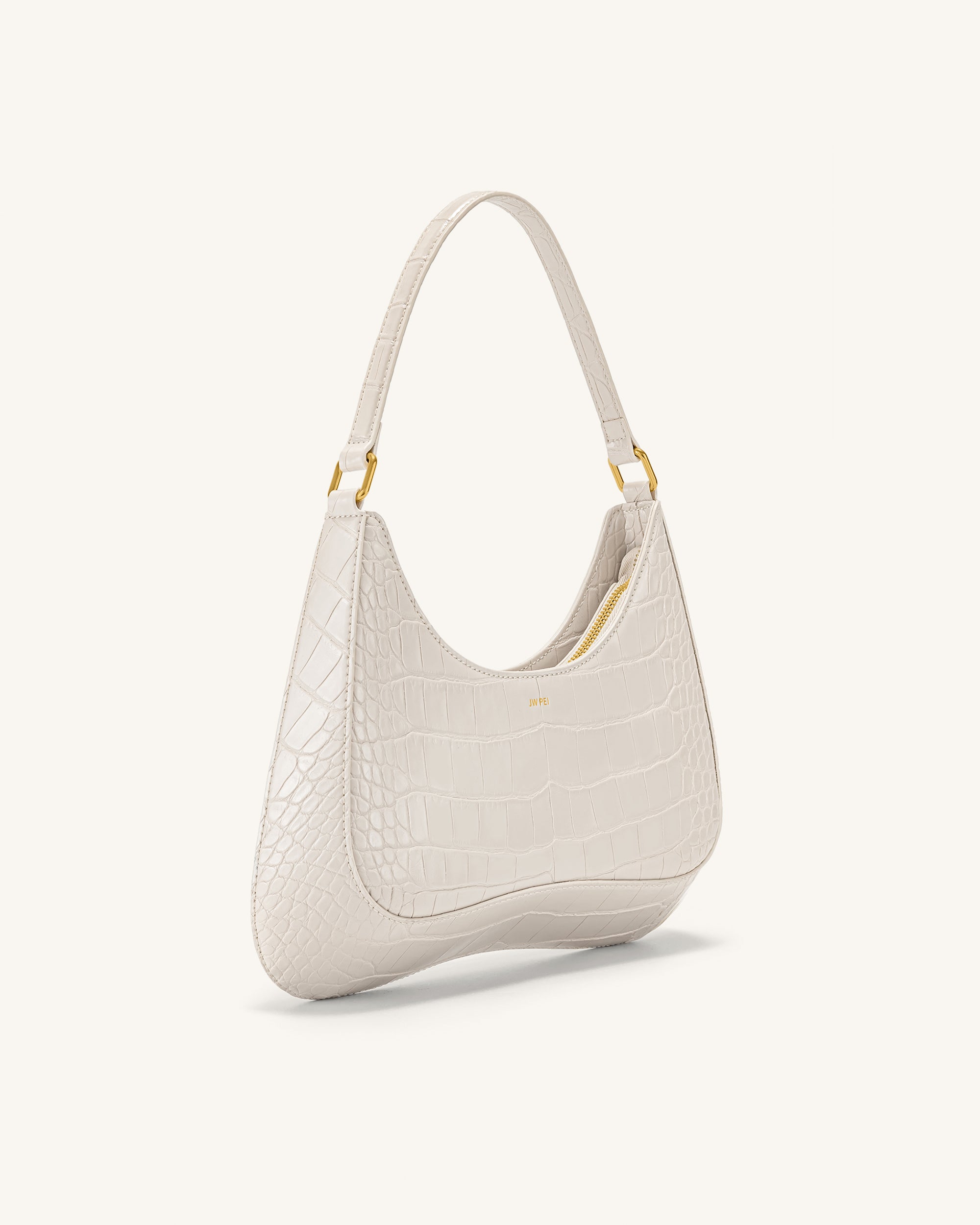 Ruby Shoulder Bag White Croc JW PEI