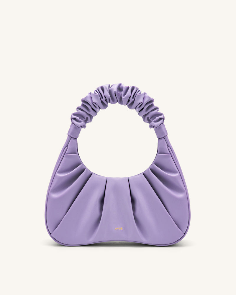 Gabbi Ruched Hobo Handbag - Purple