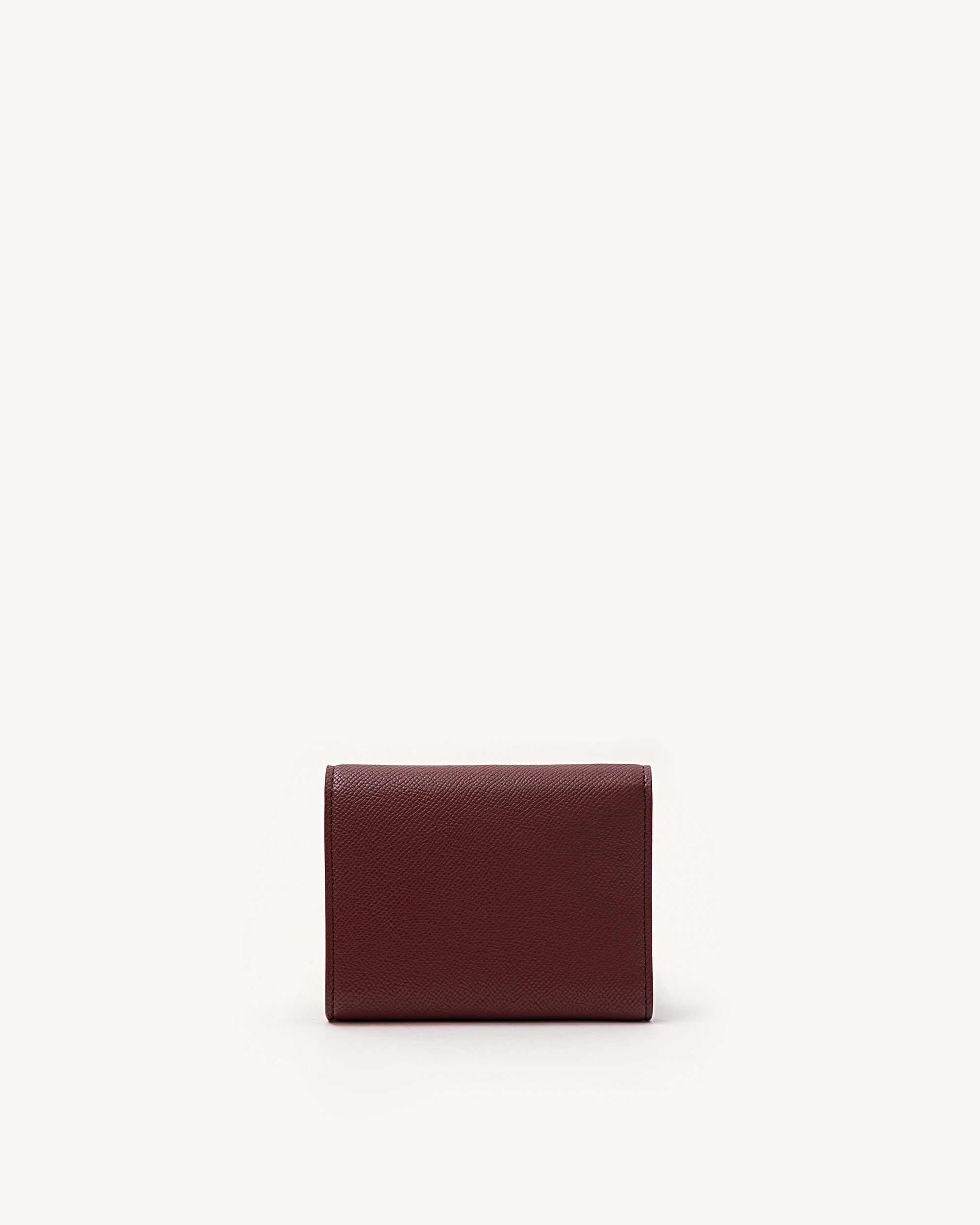 Grainy Leather TB Card Case in Dusky Pink - Women