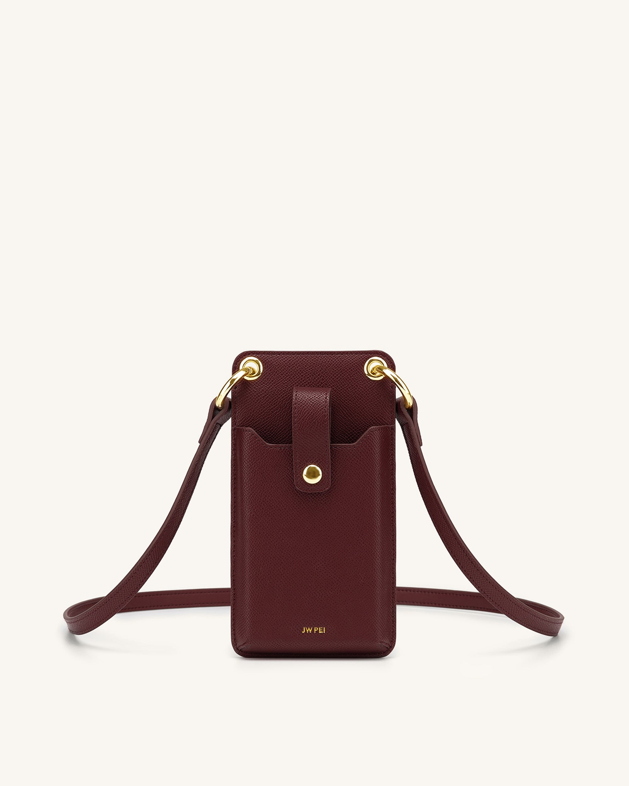 Vegan leather crossbody bag JW PEI Burgundy in Vegan leather