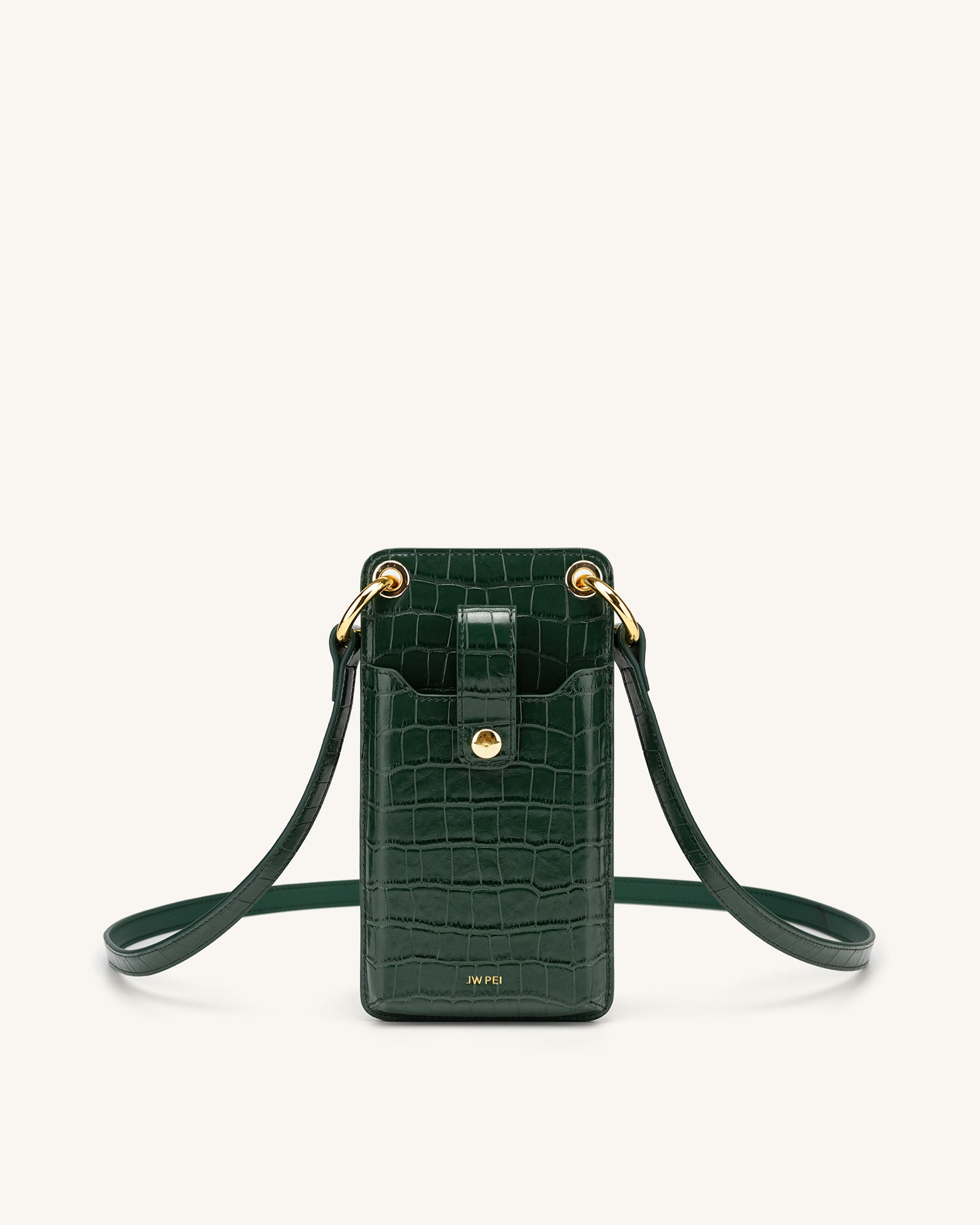 JW PEI, Bags, Jw Pei Eva Dark Green Croc Shoulder Bag