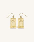 Roman Arch Earrings - 18ct Gold Plated & White Zircon