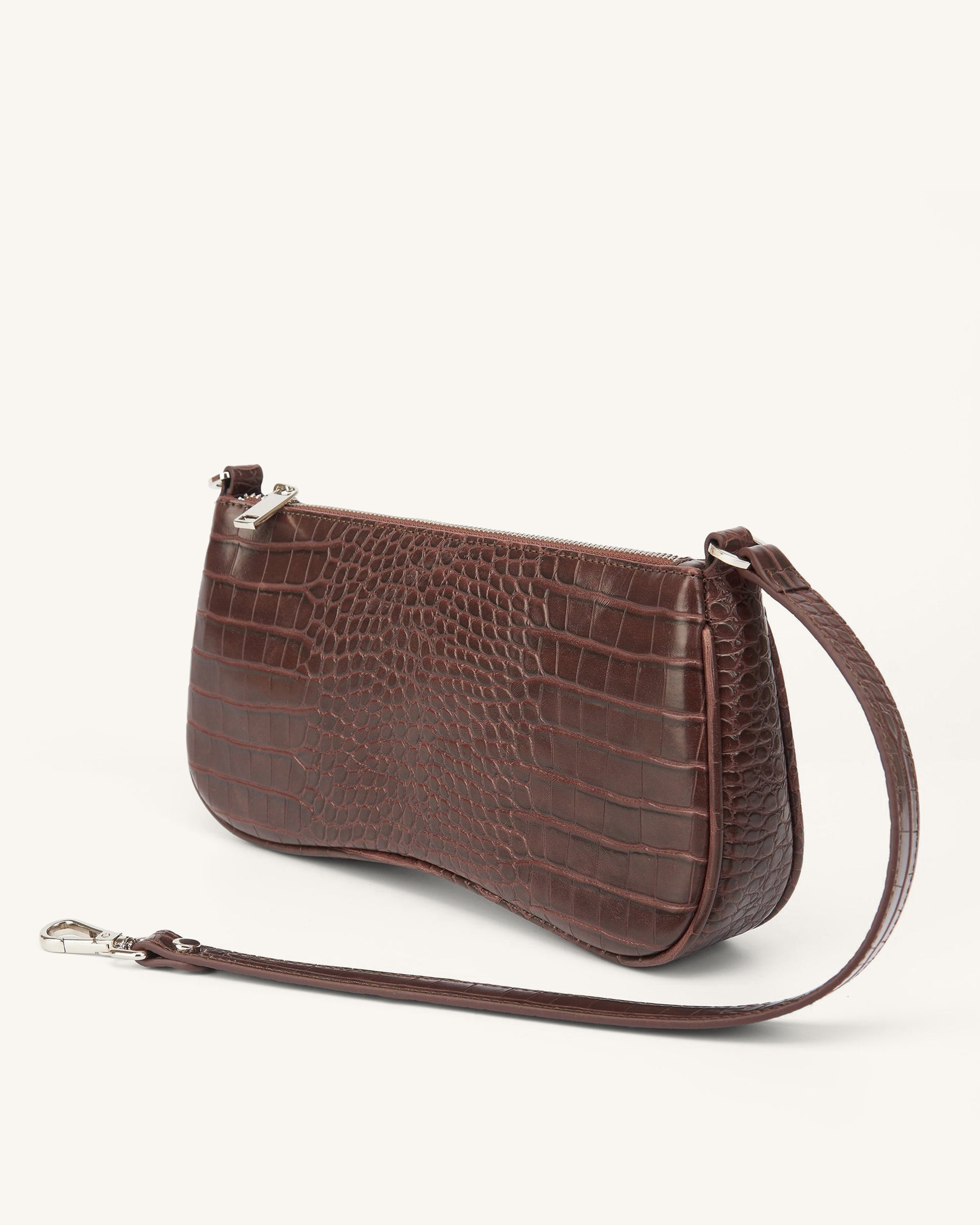 Rantan Bag - Brown Croc - Vegan Leather - JW PEI Official Sale