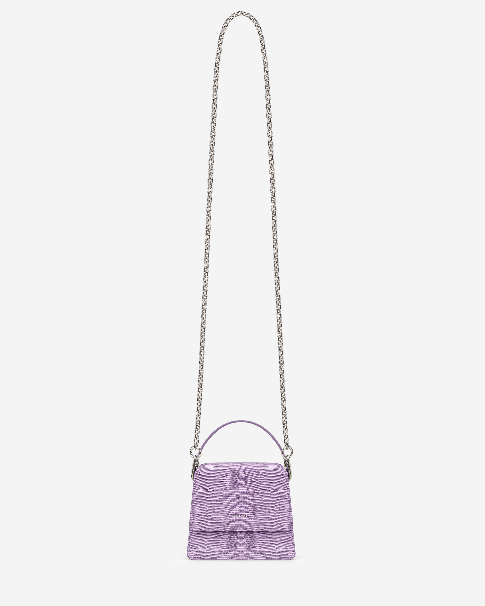 Fae Mini Top Handle Bag - Purple Lizard