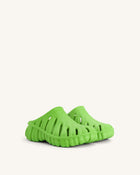 Tara Leaf Platform Clog - Neon Green