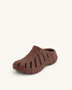 Tara Leaf Platform Clog - Brown