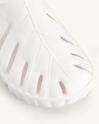 Tara Leaf Platform Clog - White