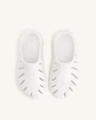 Tara Leaf Platform Clog - White