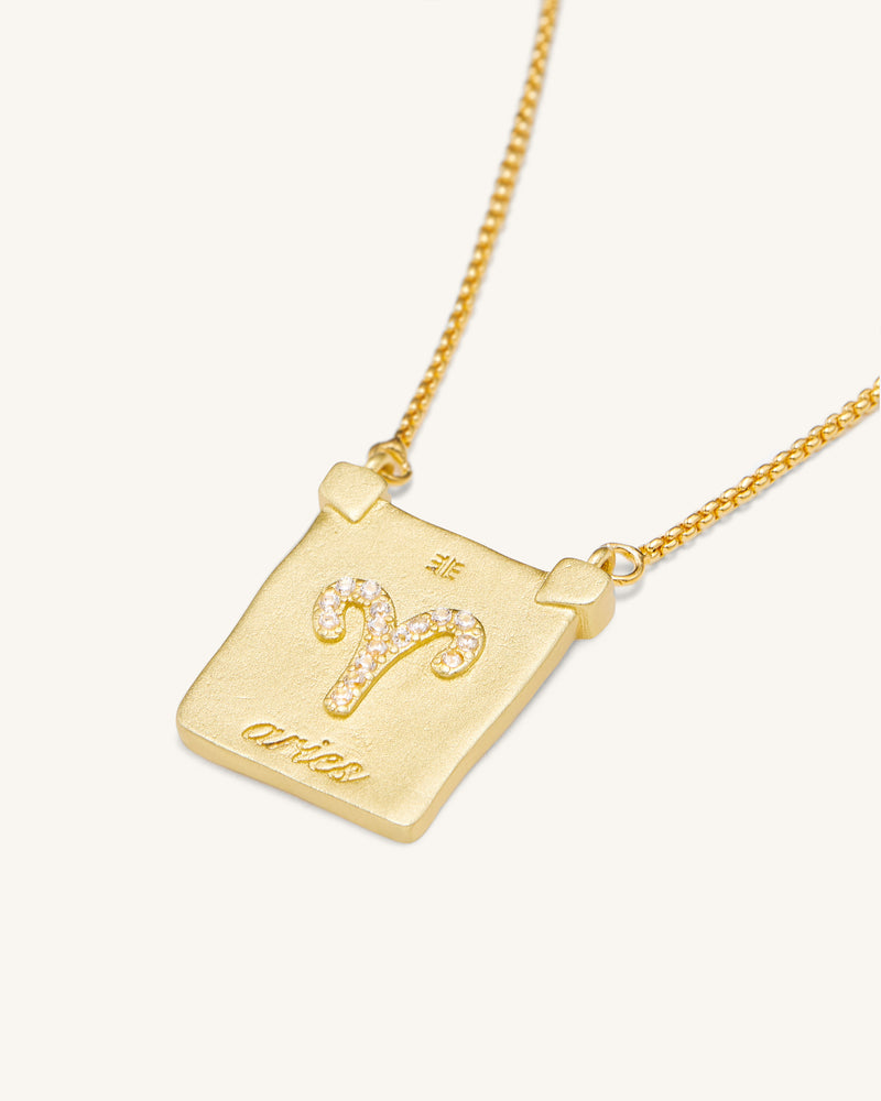 Zodiac Pendant Necklace - 18ct Gold Plated