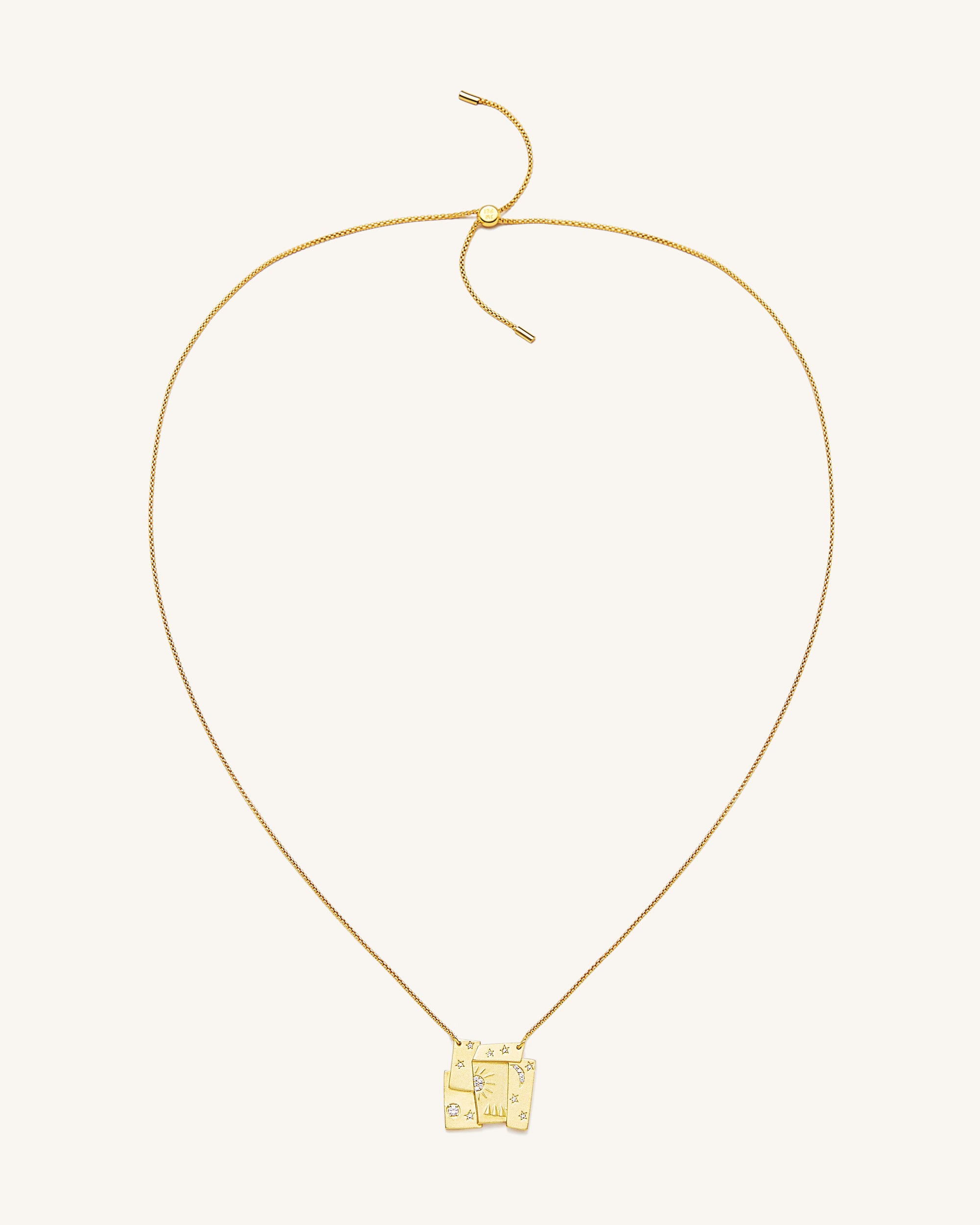 Cosmos Combination Necklace - 18ct Gold Plated & White Zircon