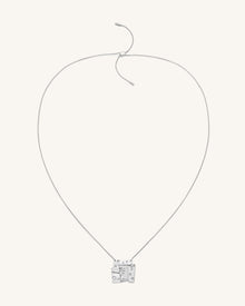 Cosmos Combination Necklace - 18ct White Gold Plated & White Zircon