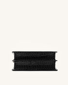 Mini Flap Crossbody - Black Croc