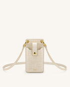 Quinn Phone Bag - Ivory  Croc